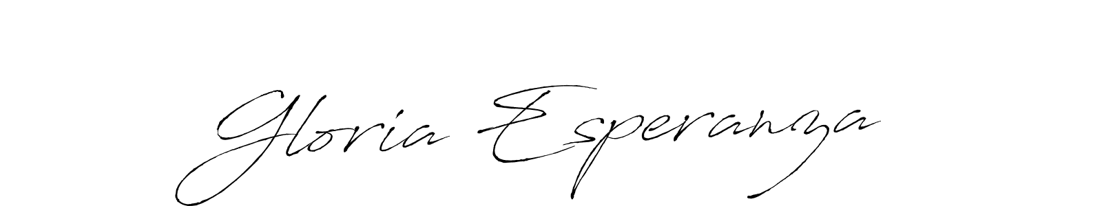 Gloria Esperanza stylish signature style. Best Handwritten Sign (Antro_Vectra) for my name. Handwritten Signature Collection Ideas for my name Gloria Esperanza. Gloria Esperanza signature style 6 images and pictures png