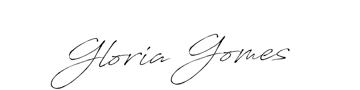 How to make Gloria Gomes name signature. Use Antro_Vectra style for creating short signs online. This is the latest handwritten sign. Gloria Gomes signature style 6 images and pictures png