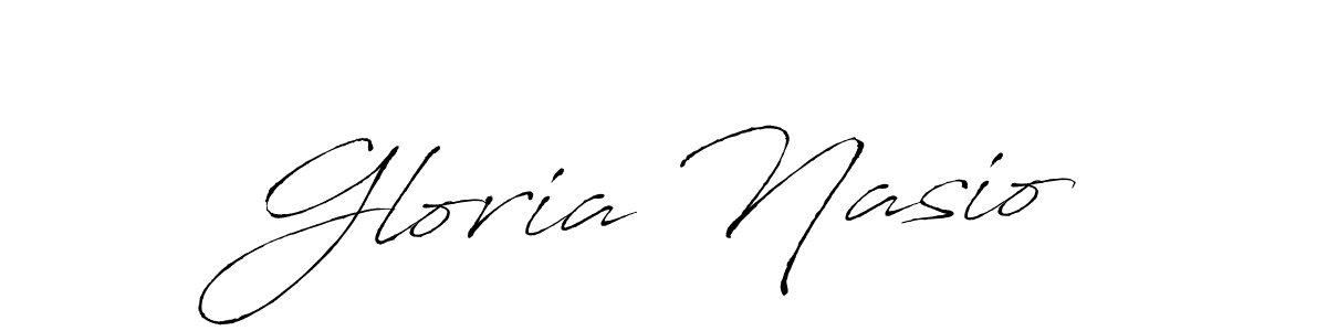 Design your own signature with our free online signature maker. With this signature software, you can create a handwritten (Antro_Vectra) signature for name Gloria Nasio. Gloria Nasio signature style 6 images and pictures png