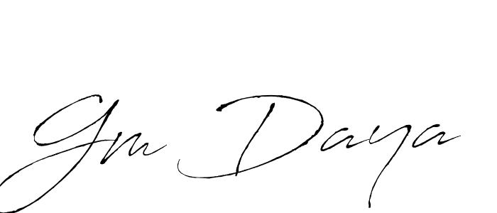 You should practise on your own different ways (Antro_Vectra) to write your name (Gm Daya) in signature. don't let someone else do it for you. Gm Daya signature style 6 images and pictures png