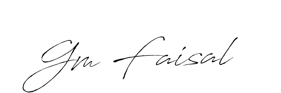 Design your own signature with our free online signature maker. With this signature software, you can create a handwritten (Antro_Vectra) signature for name Gm Faisal. Gm Faisal signature style 6 images and pictures png