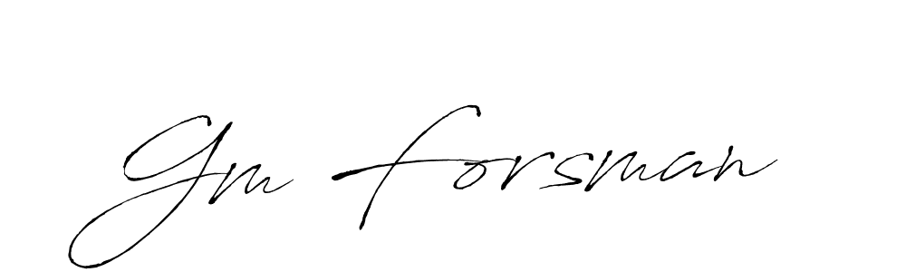 Use a signature maker to create a handwritten signature online. With this signature software, you can design (Antro_Vectra) your own signature for name Gm Forsman. Gm Forsman signature style 6 images and pictures png