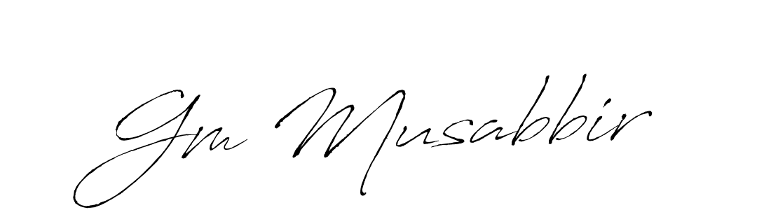 It looks lik you need a new signature style for name Gm Musabbir. Design unique handwritten (Antro_Vectra) signature with our free signature maker in just a few clicks. Gm Musabbir signature style 6 images and pictures png