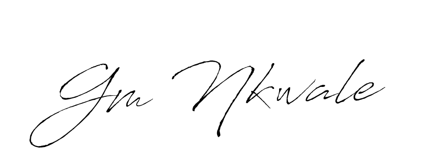 Design your own signature with our free online signature maker. With this signature software, you can create a handwritten (Antro_Vectra) signature for name Gm Nkwale. Gm Nkwale signature style 6 images and pictures png