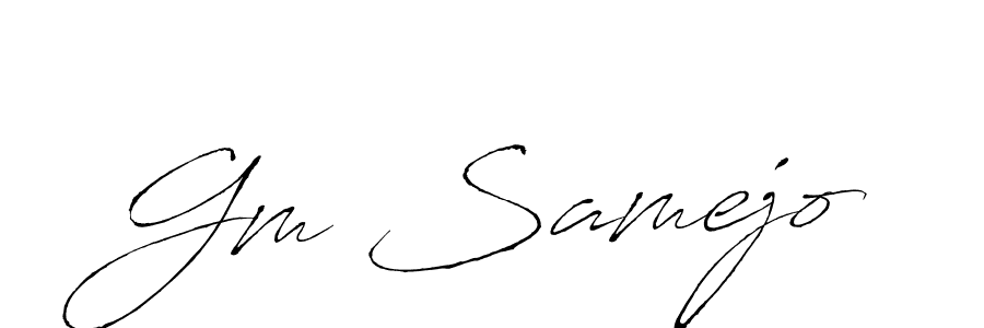 Use a signature maker to create a handwritten signature online. With this signature software, you can design (Antro_Vectra) your own signature for name Gm Samejo. Gm Samejo signature style 6 images and pictures png