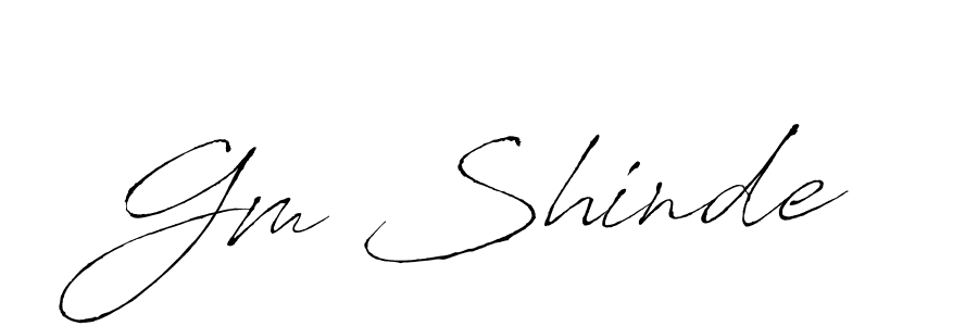 Also You can easily find your signature by using the search form. We will create Gm Shinde name handwritten signature images for you free of cost using Antro_Vectra sign style. Gm Shinde signature style 6 images and pictures png