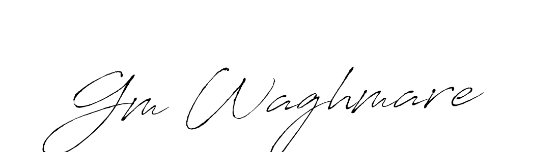 Make a beautiful signature design for name Gm Waghmare. With this signature (Antro_Vectra) style, you can create a handwritten signature for free. Gm Waghmare signature style 6 images and pictures png