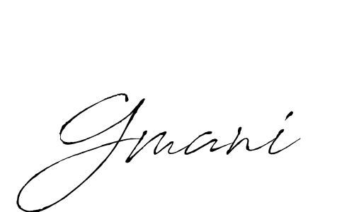 How to make Gmani signature? Antro_Vectra is a professional autograph style. Create handwritten signature for Gmani name. Gmani signature style 6 images and pictures png