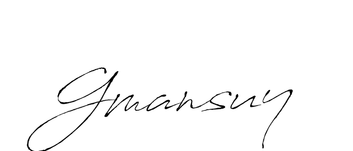 Design your own signature with our free online signature maker. With this signature software, you can create a handwritten (Antro_Vectra) signature for name Gmansuy. Gmansuy signature style 6 images and pictures png