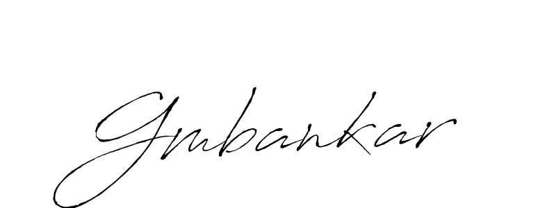 Design your own signature with our free online signature maker. With this signature software, you can create a handwritten (Antro_Vectra) signature for name Gmbankar. Gmbankar signature style 6 images and pictures png