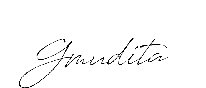 Make a beautiful signature design for name Gmudita. With this signature (Antro_Vectra) style, you can create a handwritten signature for free. Gmudita signature style 6 images and pictures png