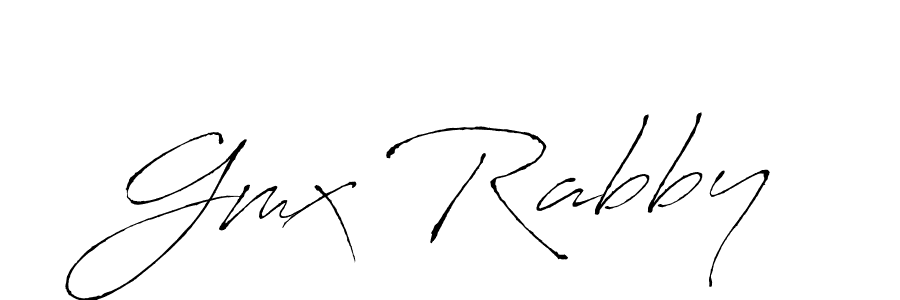 Design your own signature with our free online signature maker. With this signature software, you can create a handwritten (Antro_Vectra) signature for name Gmx Rabby. Gmx Rabby signature style 6 images and pictures png
