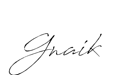 How to make Gnaik signature? Antro_Vectra is a professional autograph style. Create handwritten signature for Gnaik name. Gnaik signature style 6 images and pictures png