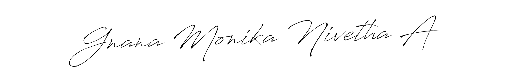 if you are searching for the best signature style for your name Gnana Monika Nivetha A. so please give up your signature search. here we have designed multiple signature styles  using Antro_Vectra. Gnana Monika Nivetha A signature style 6 images and pictures png