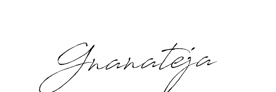 Gnanateja stylish signature style. Best Handwritten Sign (Antro_Vectra) for my name. Handwritten Signature Collection Ideas for my name Gnanateja. Gnanateja signature style 6 images and pictures png
