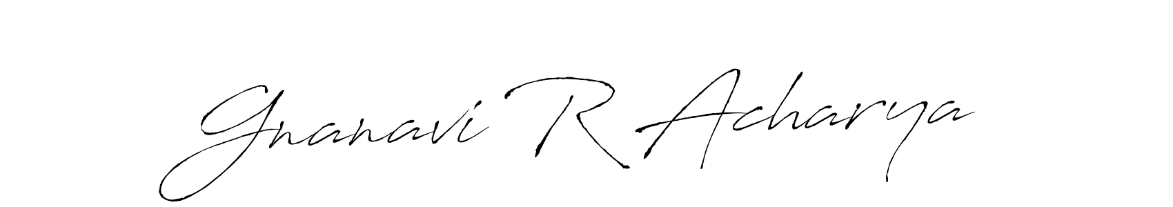 Antro_Vectra is a professional signature style that is perfect for those who want to add a touch of class to their signature. It is also a great choice for those who want to make their signature more unique. Get Gnanavi R Acharya name to fancy signature for free. Gnanavi R Acharya signature style 6 images and pictures png