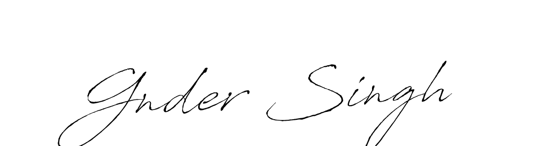 Design your own signature with our free online signature maker. With this signature software, you can create a handwritten (Antro_Vectra) signature for name Gnder Singh. Gnder Singh signature style 6 images and pictures png