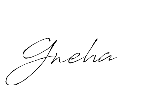 Create a beautiful signature design for name Gneha. With this signature (Antro_Vectra) fonts, you can make a handwritten signature for free. Gneha signature style 6 images and pictures png