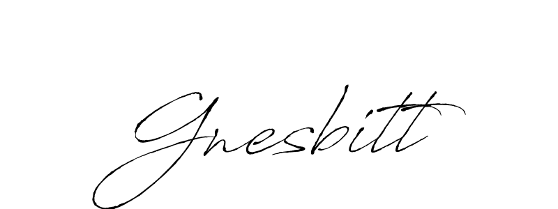 Gnesbitt stylish signature style. Best Handwritten Sign (Antro_Vectra) for my name. Handwritten Signature Collection Ideas for my name Gnesbitt. Gnesbitt signature style 6 images and pictures png