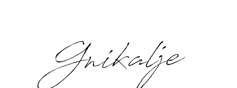 Use a signature maker to create a handwritten signature online. With this signature software, you can design (Antro_Vectra) your own signature for name Gnikalje. Gnikalje signature style 6 images and pictures png