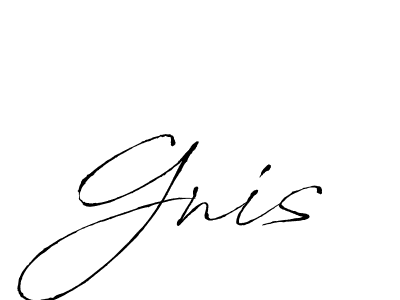 How to make Gnis signature? Antro_Vectra is a professional autograph style. Create handwritten signature for Gnis name. Gnis signature style 6 images and pictures png