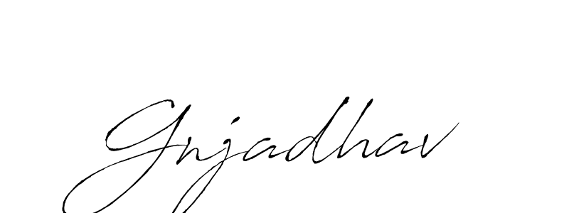 Design your own signature with our free online signature maker. With this signature software, you can create a handwritten (Antro_Vectra) signature for name Gnjadhav. Gnjadhav signature style 6 images and pictures png