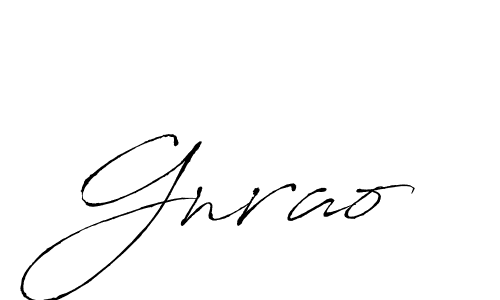 Gnrao stylish signature style. Best Handwritten Sign (Antro_Vectra) for my name. Handwritten Signature Collection Ideas for my name Gnrao. Gnrao signature style 6 images and pictures png