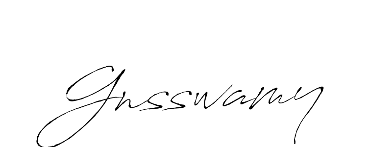 The best way (Antro_Vectra) to make a short signature is to pick only two or three words in your name. The name Gnsswamy include a total of six letters. For converting this name. Gnsswamy signature style 6 images and pictures png