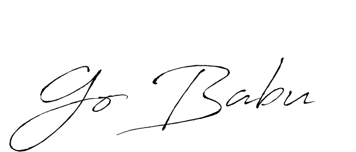 Go Babu stylish signature style. Best Handwritten Sign (Antro_Vectra) for my name. Handwritten Signature Collection Ideas for my name Go Babu. Go Babu signature style 6 images and pictures png