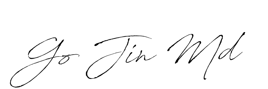 Also we have Go Jin Md name is the best signature style. Create professional handwritten signature collection using Antro_Vectra autograph style. Go Jin Md signature style 6 images and pictures png