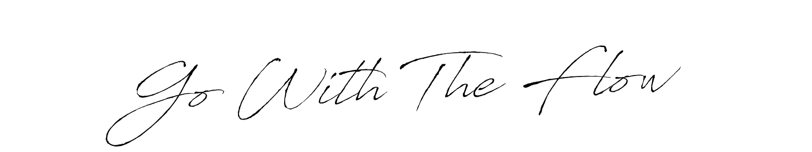 Go With The Flow stylish signature style. Best Handwritten Sign (Antro_Vectra) for my name. Handwritten Signature Collection Ideas for my name Go With The Flow. Go With The Flow signature style 6 images and pictures png