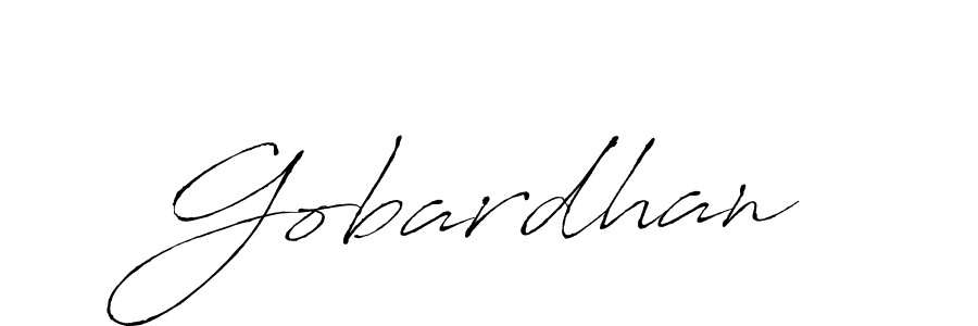 Design your own signature with our free online signature maker. With this signature software, you can create a handwritten (Antro_Vectra) signature for name Gobardhan. Gobardhan signature style 6 images and pictures png