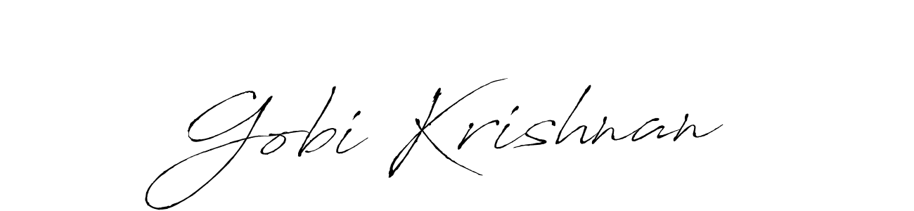 Gobi Krishnan stylish signature style. Best Handwritten Sign (Antro_Vectra) for my name. Handwritten Signature Collection Ideas for my name Gobi Krishnan. Gobi Krishnan signature style 6 images and pictures png