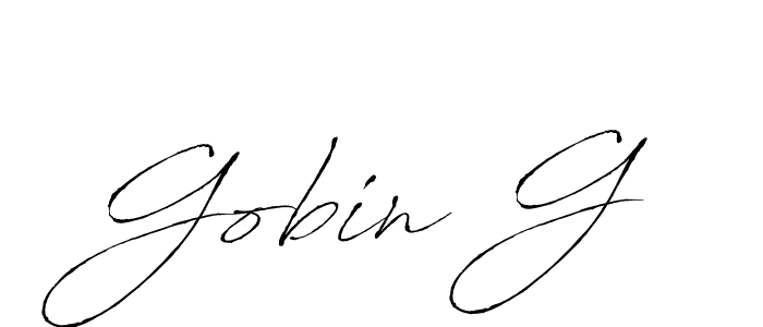 Gobin G stylish signature style. Best Handwritten Sign (Antro_Vectra) for my name. Handwritten Signature Collection Ideas for my name Gobin G. Gobin G signature style 6 images and pictures png