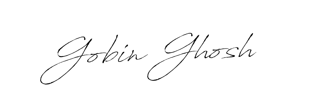 How to make Gobin Ghosh name signature. Use Antro_Vectra style for creating short signs online. This is the latest handwritten sign. Gobin Ghosh signature style 6 images and pictures png