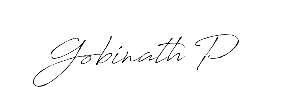 Gobinath P stylish signature style. Best Handwritten Sign (Antro_Vectra) for my name. Handwritten Signature Collection Ideas for my name Gobinath P. Gobinath P signature style 6 images and pictures png