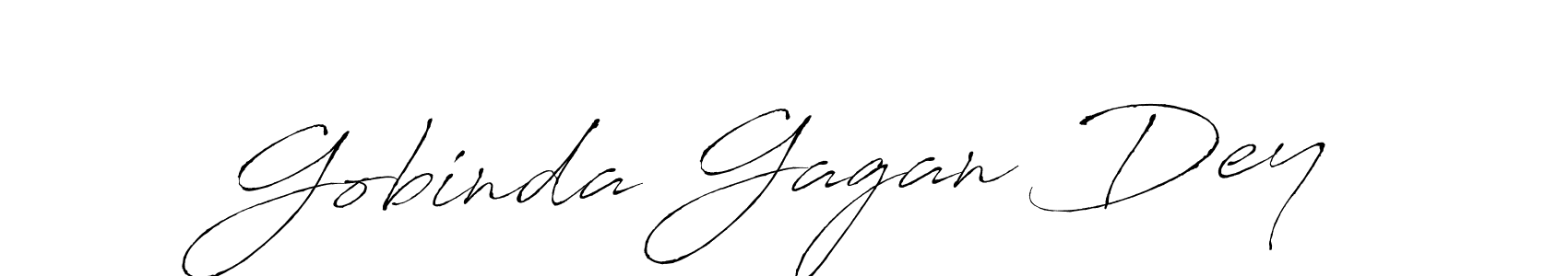 How to make Gobinda Gagan Dey name signature. Use Antro_Vectra style for creating short signs online. This is the latest handwritten sign. Gobinda Gagan Dey signature style 6 images and pictures png