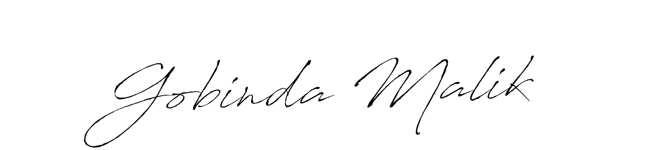 Make a beautiful signature design for name Gobinda Malik. With this signature (Antro_Vectra) style, you can create a handwritten signature for free. Gobinda Malik signature style 6 images and pictures png