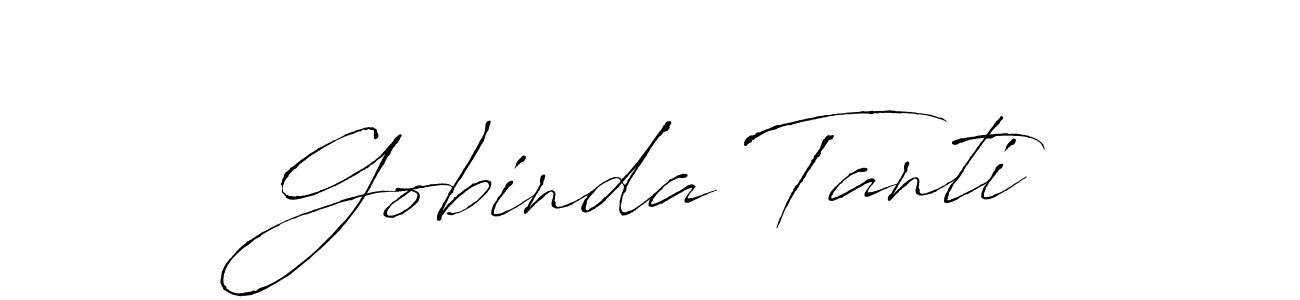 Make a beautiful signature design for name Gobinda Tanti. With this signature (Antro_Vectra) style, you can create a handwritten signature for free. Gobinda Tanti signature style 6 images and pictures png