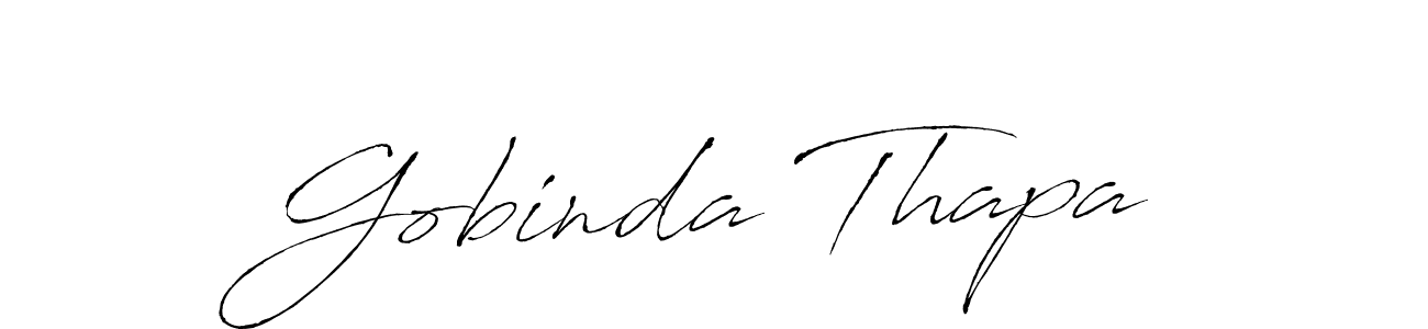 Create a beautiful signature design for name Gobinda Thapa. With this signature (Antro_Vectra) fonts, you can make a handwritten signature for free. Gobinda Thapa signature style 6 images and pictures png