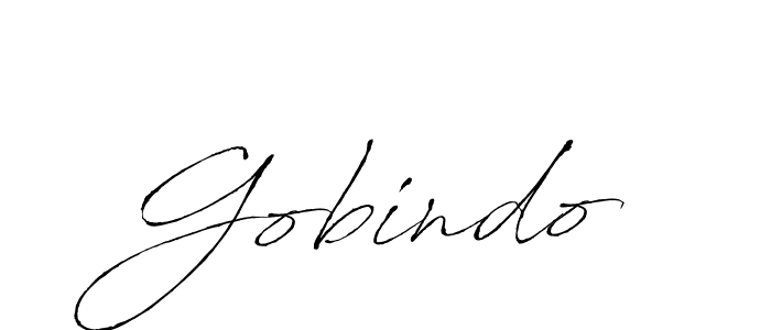 Design your own signature with our free online signature maker. With this signature software, you can create a handwritten (Antro_Vectra) signature for name Gobindo. Gobindo signature style 6 images and pictures png
