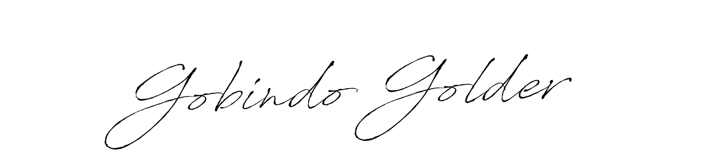 Gobindo Golder stylish signature style. Best Handwritten Sign (Antro_Vectra) for my name. Handwritten Signature Collection Ideas for my name Gobindo Golder. Gobindo Golder signature style 6 images and pictures png