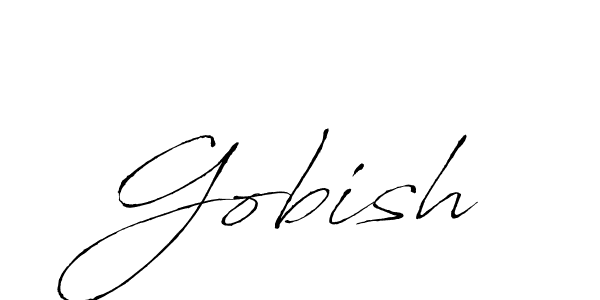 Make a beautiful signature design for name Gobish. With this signature (Antro_Vectra) style, you can create a handwritten signature for free. Gobish signature style 6 images and pictures png