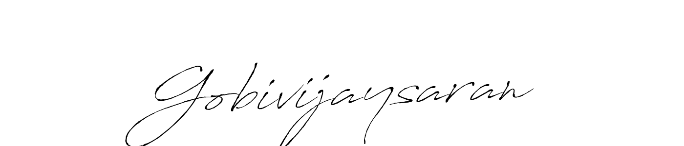 How to make Gobivijaysaran name signature. Use Antro_Vectra style for creating short signs online. This is the latest handwritten sign. Gobivijaysaran signature style 6 images and pictures png