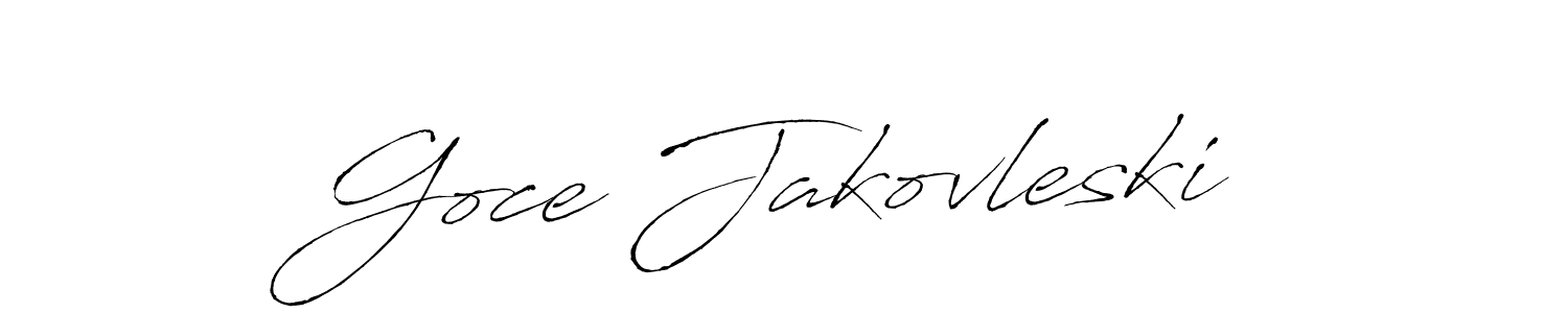 You should practise on your own different ways (Antro_Vectra) to write your name (Goce Jakovleski) in signature. don't let someone else do it for you. Goce Jakovleski signature style 6 images and pictures png