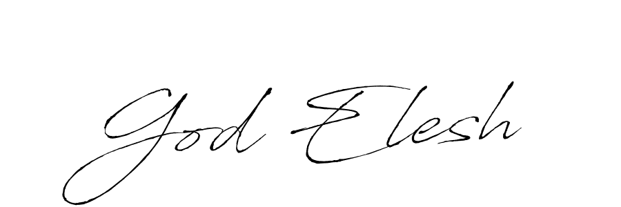 Make a beautiful signature design for name God Elesh. With this signature (Antro_Vectra) style, you can create a handwritten signature for free. God Elesh signature style 6 images and pictures png