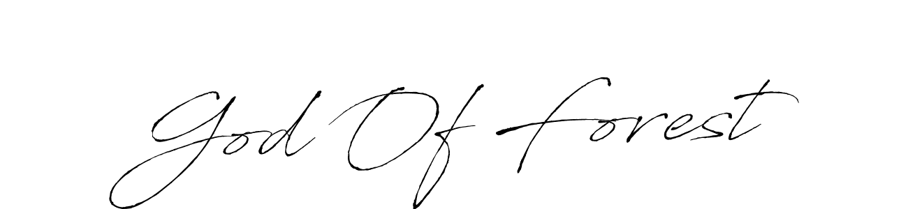 Make a beautiful signature design for name God Of Forest. With this signature (Antro_Vectra) style, you can create a handwritten signature for free. God Of Forest signature style 6 images and pictures png