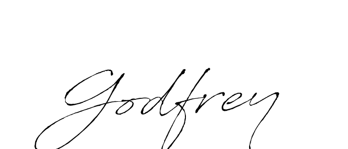 Godfrey stylish signature style. Best Handwritten Sign (Antro_Vectra) for my name. Handwritten Signature Collection Ideas for my name Godfrey. Godfrey signature style 6 images and pictures png