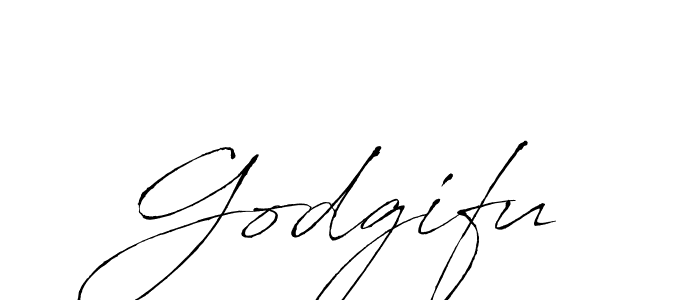 Design your own signature with our free online signature maker. With this signature software, you can create a handwritten (Antro_Vectra) signature for name Godgifu. Godgifu signature style 6 images and pictures png