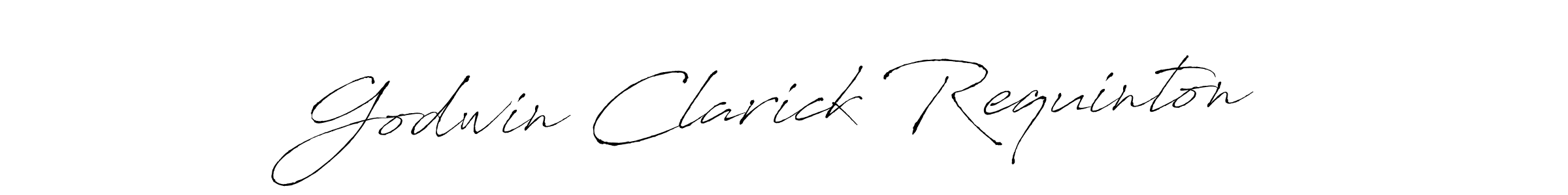 The best way (Antro_Vectra) to make a short signature is to pick only two or three words in your name. The name Godwin Clarick Requinton include a total of six letters. For converting this name. Godwin Clarick Requinton signature style 6 images and pictures png